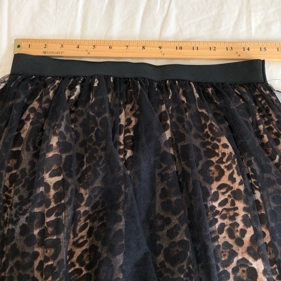 NWT Material Girl Limited Edition Satin Leopard Sheer Mesh Mini Skirt L - Picture 10 of 10